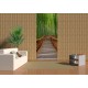Комплект панелей ПВХ с цифровой печатью "Бамбук Натуральный - Сад в Киото" 2700x250x9 мм, 5 шт