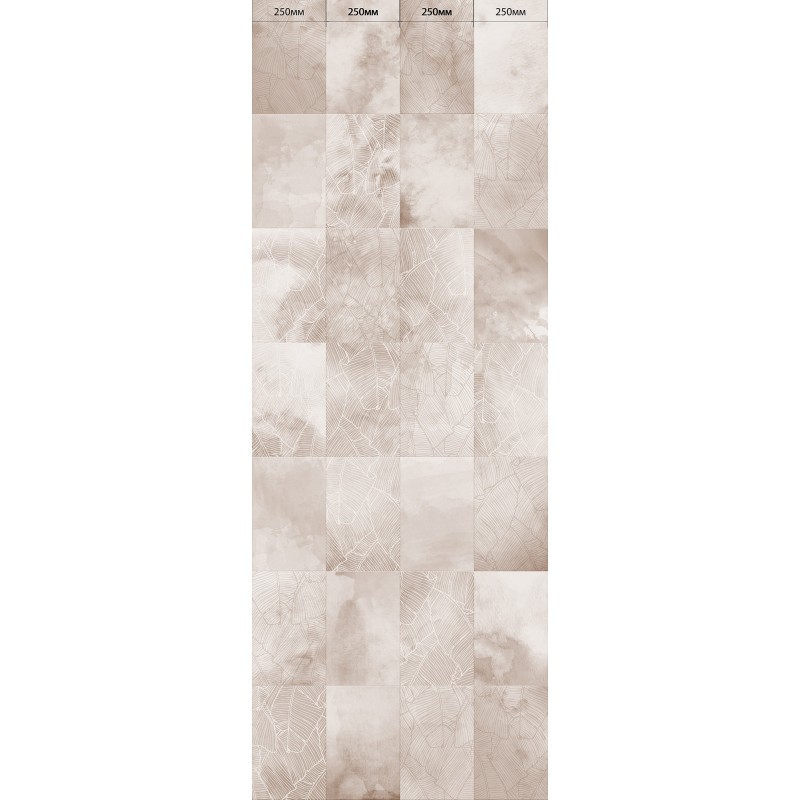 Панель ПВХ с цифровой печатью "Блисс Бежевый" 2700x250x9 мм
