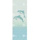Комплект панелей ПВХ с цифровой печатью "Мозаика Бирюза - 2 дельфина" 2700x250x9 мм, 4 шт