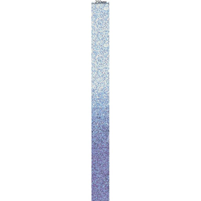 Панель ПВХ с цифровой печатью "Мозаика Ультрамарин" фон 2700x250x9 мм
