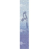 Комплект панелей ПВХ с цифровой печатью "Мозаика Ультрамарин - Попугай" 2700x250x9 мм, 2 шт