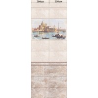Комплект панелей ПВХ с цифровой печатью "Старый Город - Венеция" 2700x500x9 мм, 2 шт