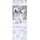 Комплект панелей ПВХ с цифровой печатью "Зимние Узоры - Хаски" вставка 2700x250x9 мм, 4 шт