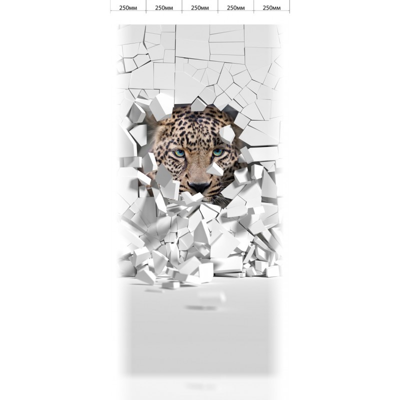 Комплект ламинированных панелей ПВХ с цифровой печатью "Орхидея Классик - Барс" вставка 2700x250x9 мм, 5 шт