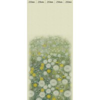Комплект ламинированных панелей ПВХ с цифровой печатью "Орхидея Светло-Зеленая - Рапсодия-2" вставка 2700x250x9 мм, 5 шт