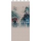 Комплект ламинированных панелей ПВХ с цифровой печатью "Саржа Кремовая - Пагода" вставка 2700x250x9 мм, 5 шт
