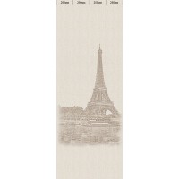 Комплект ламинированных панелей ПВХ с цифровой печатью "Травентино Бежевый - Париж" Панно 2700x250x9 мм, 4 шт
