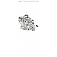 Комплект ламинированных панелей ПВХ с цифровой печатью "Белый Бархат - Леопард" Панно 2700x250x9 мм, 4 шт